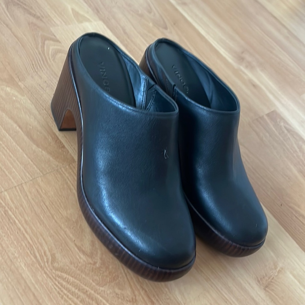 Vince. High heel clogs
